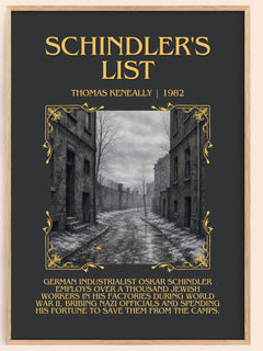 Schindler's List Minimalist Book Poster by Thomas Keneally – book poster