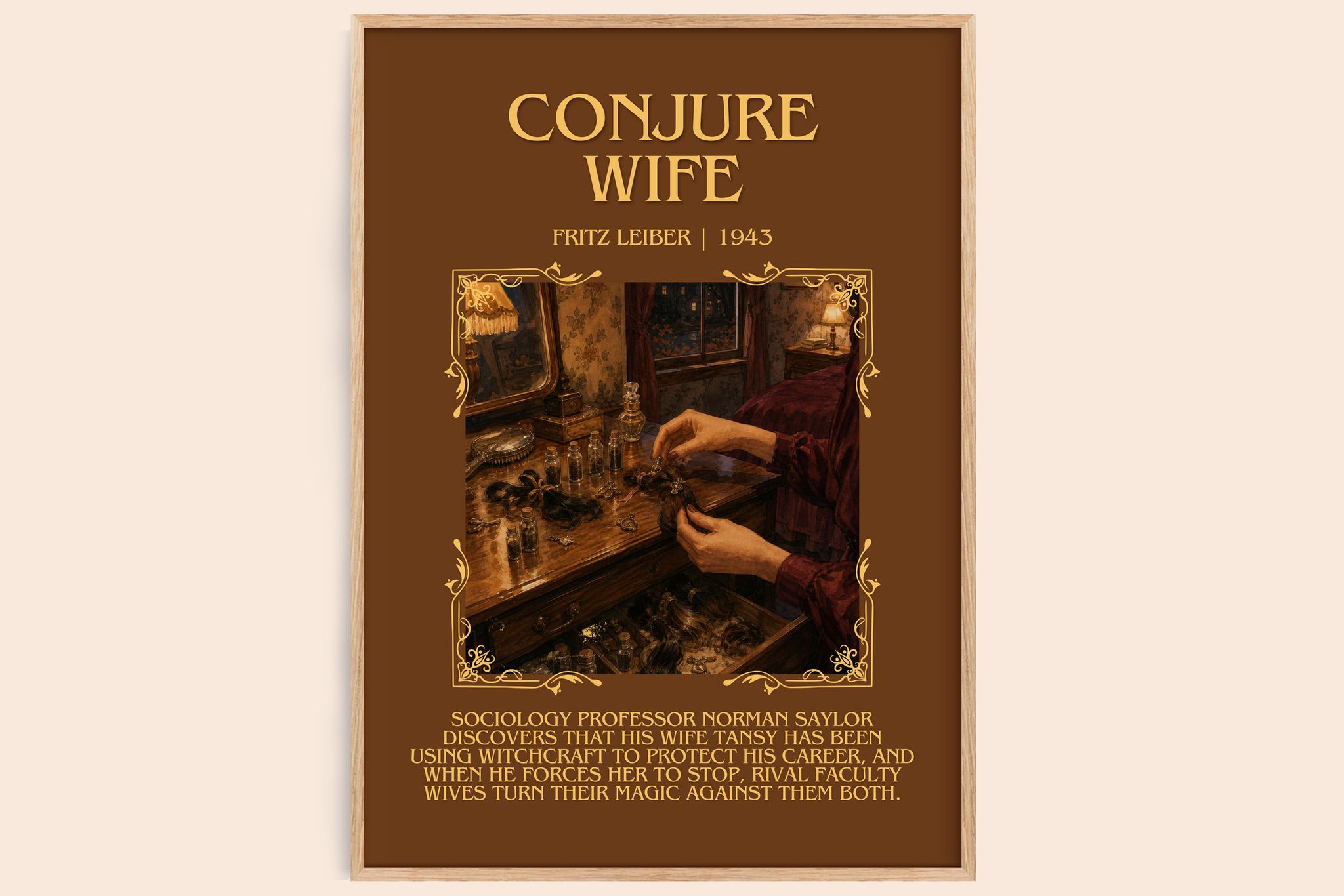 Conjure Wife Minimalist Book Poster by Fritz Leiber