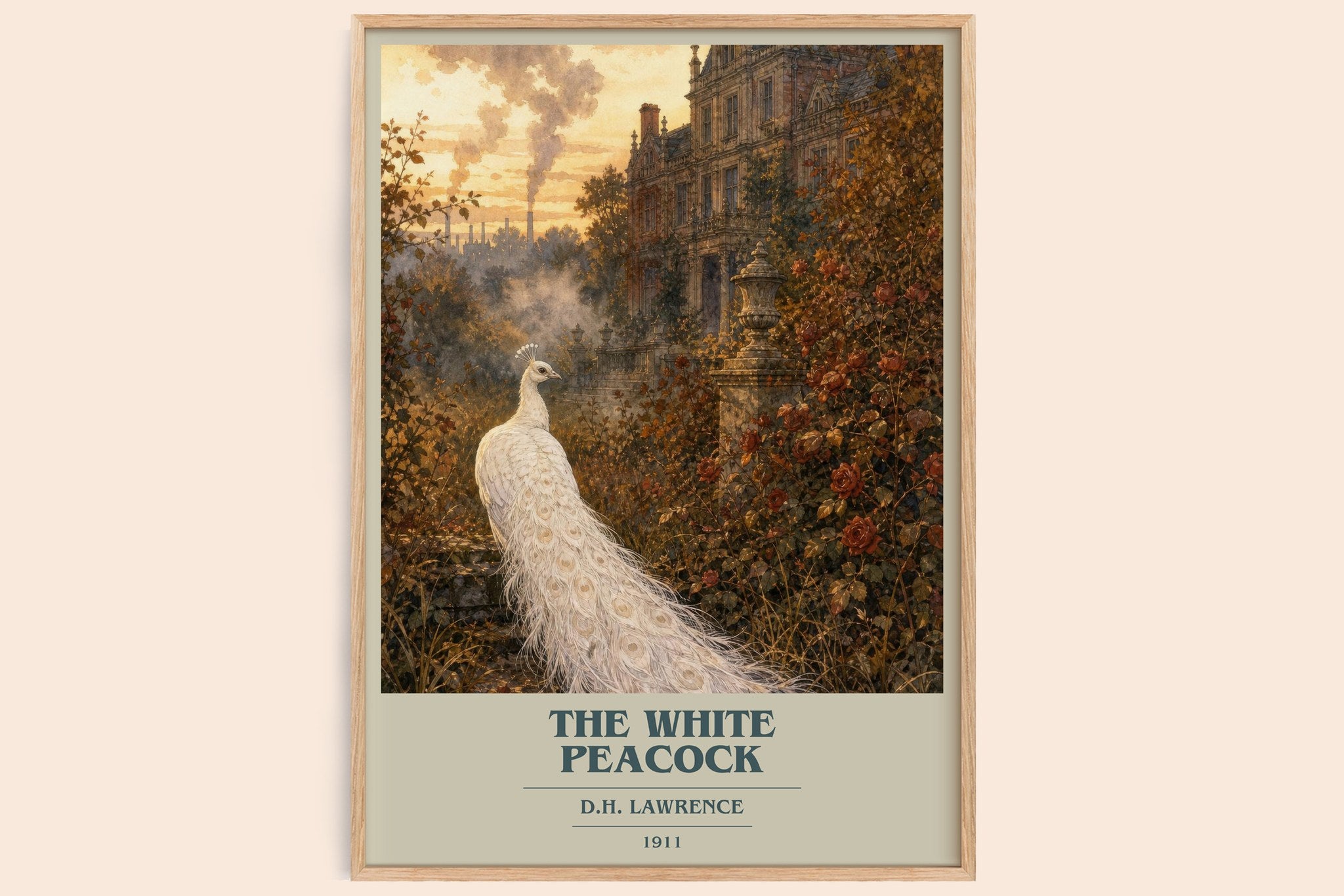 The White Peacock Book Cover Poster by D.H. Lawrence
