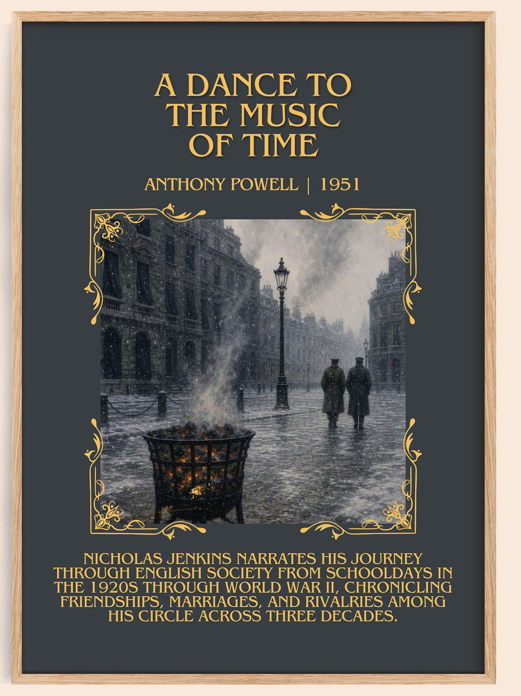 A Dance to the Music of Time Minimalist Book Poster by Anthony Powell – book poster