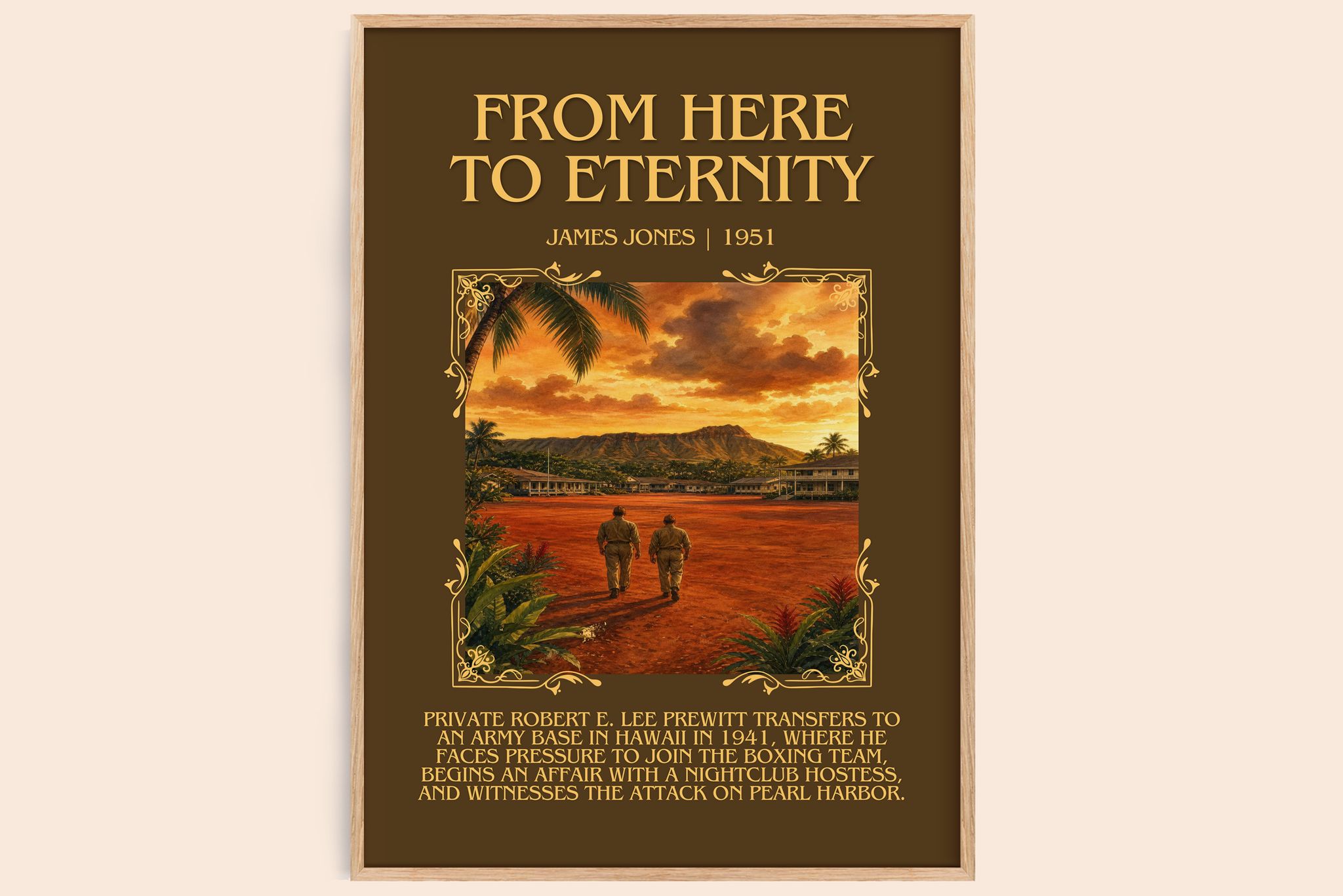 From Here to Eternity Minimalist Book Poster by James Jones