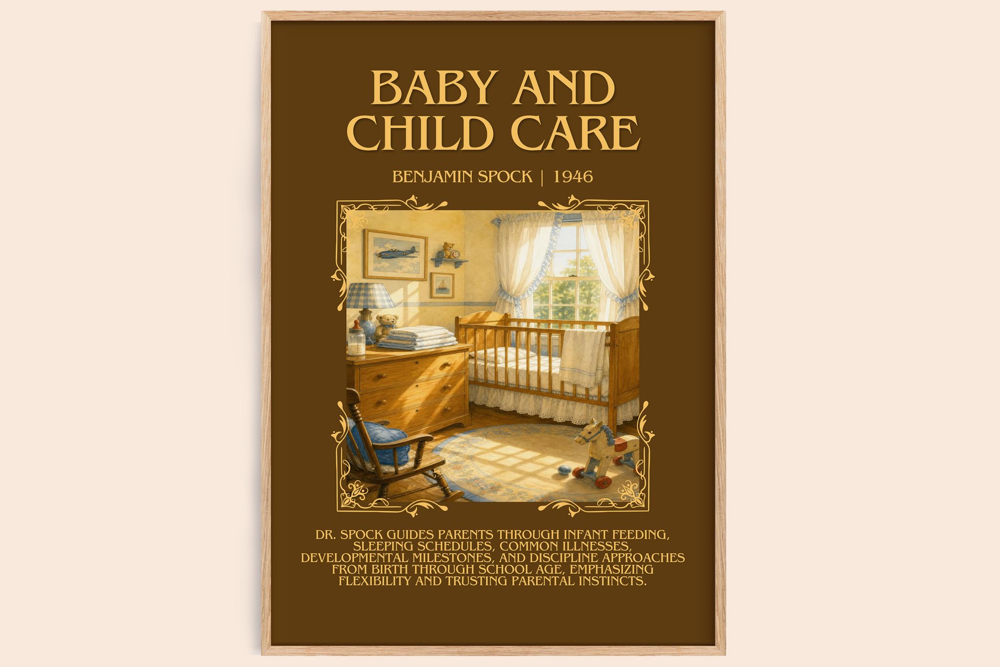 Baby And Child Care Minimalist Book Poster by Benjamin Spock