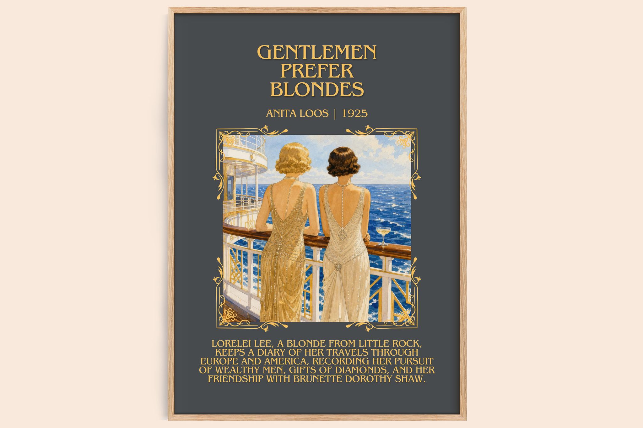 Gentlemen Prefer Blondes Minimalist Book Poster by Anita Loos