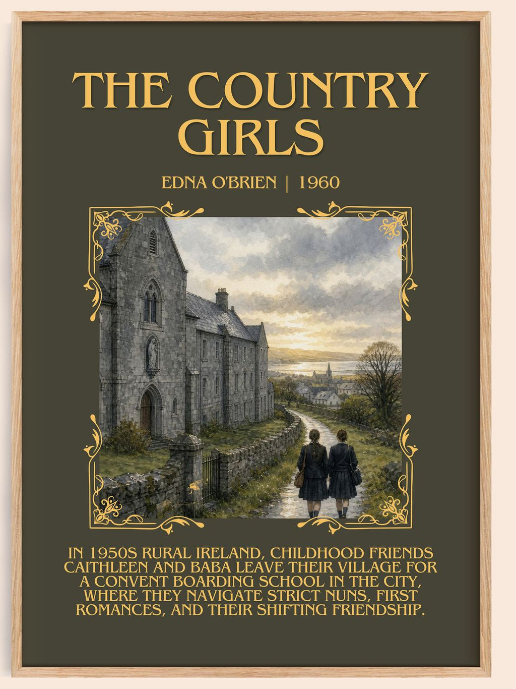 The Country Girls Minimalist Book Poster by Edna O'Brien – book poster