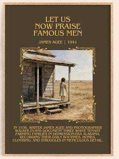 Let Us Now Praise Famous Men Minimalist Book Poster by James Agee – book poster