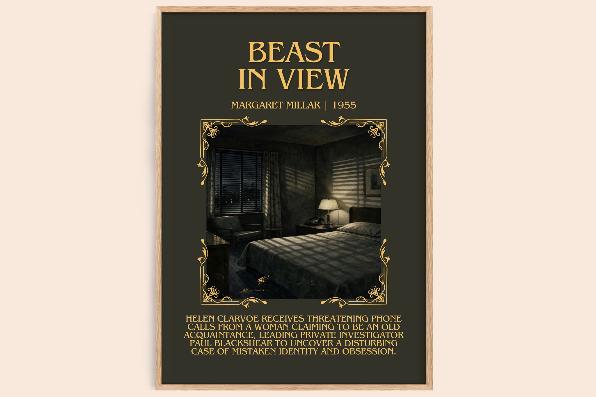 Beast In View Minimalist Book Poster by Margaret Millar