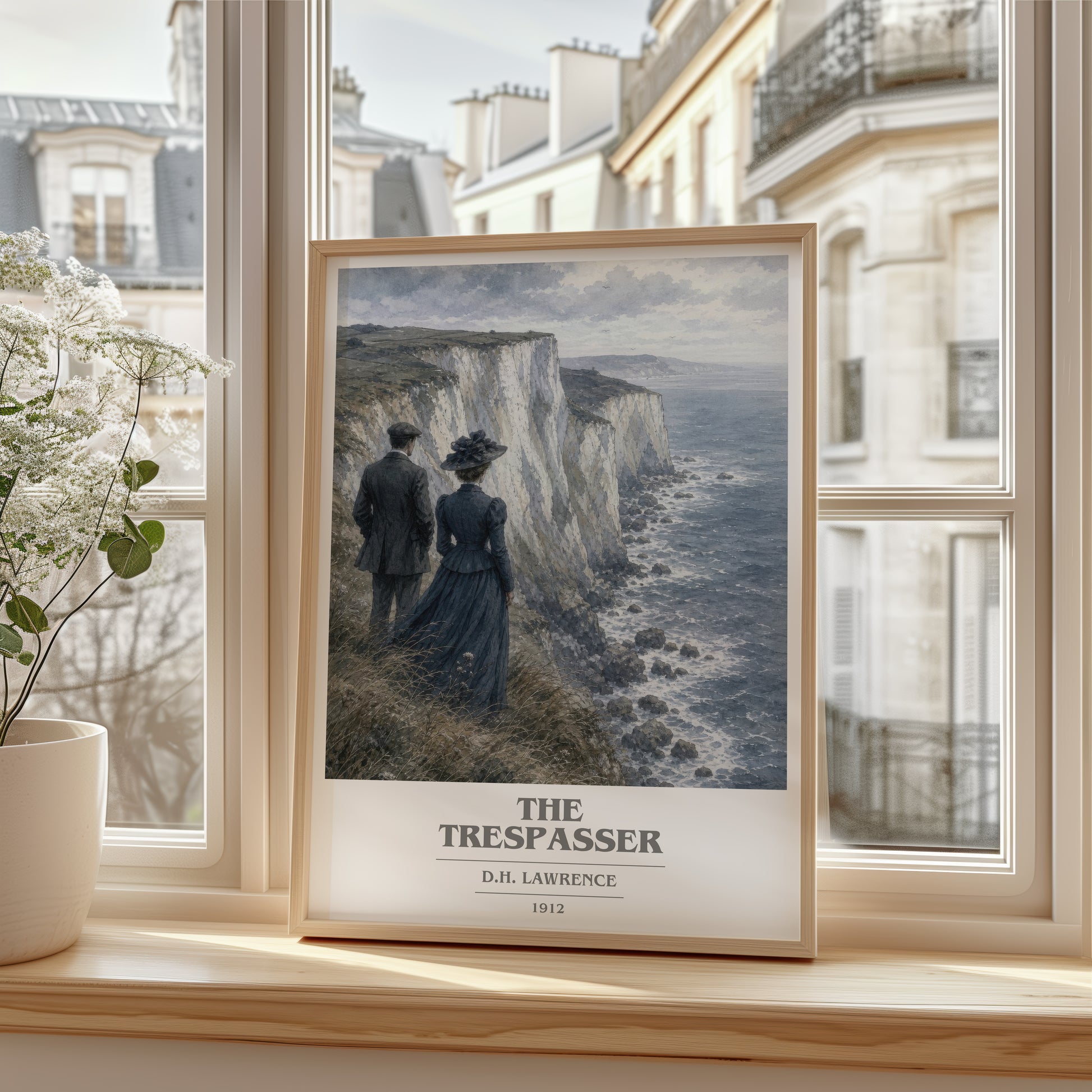 The Trespasser book cover poster colour and style options – D.H. Lawrence book art