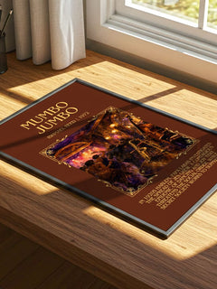 Mumbo Jumbo Minimalist Book Poster by Ishmael Reed – print on a sunlit desk