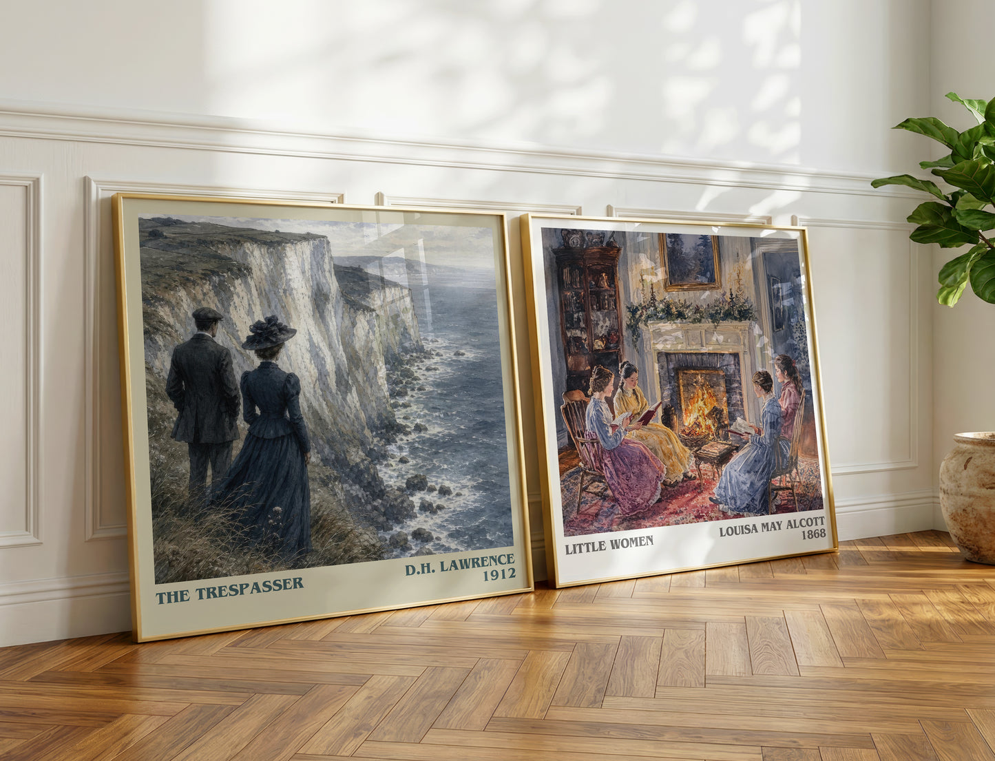 The Trespasser literary print on bookshelf – D.H. Lawrence fan gift