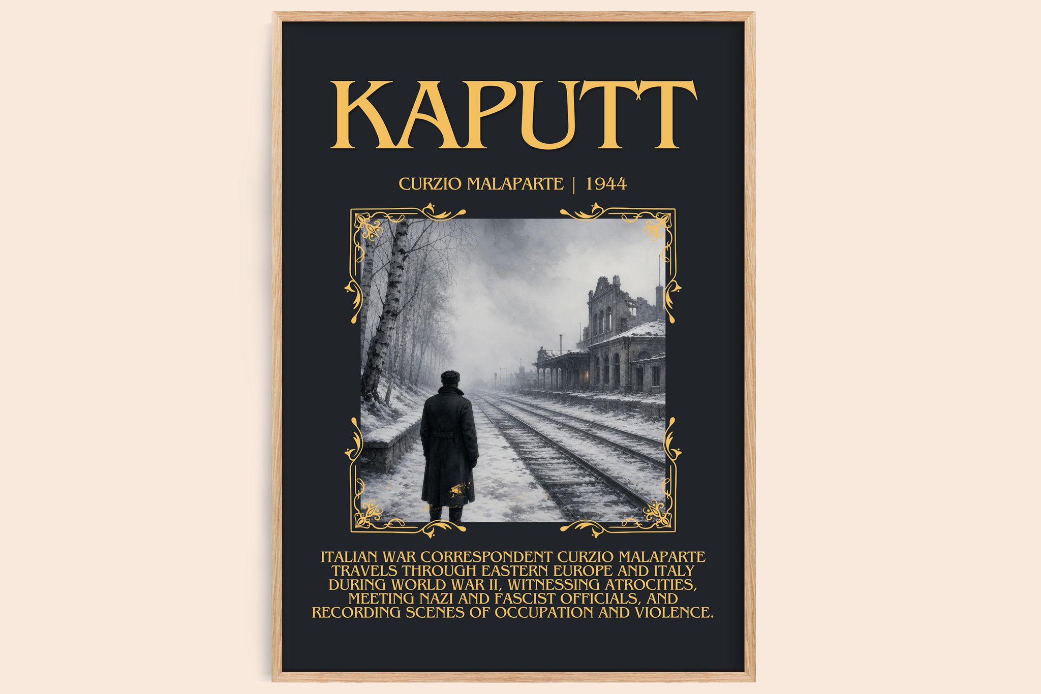 Kaputt Minimalist Book Poster by Curzio Malaparte
