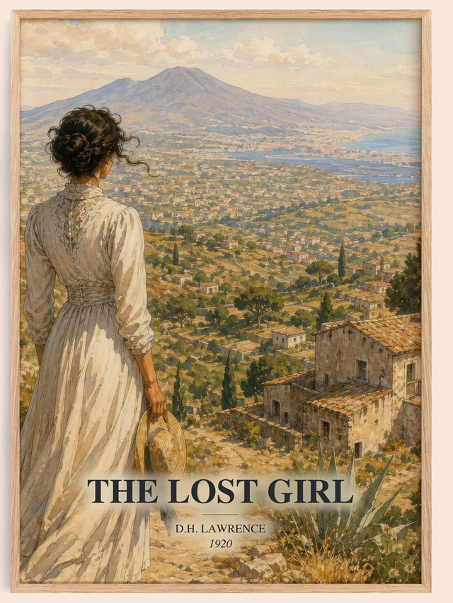 The Lost Girl Book Watercolour Illustration by D.H. Lawrence