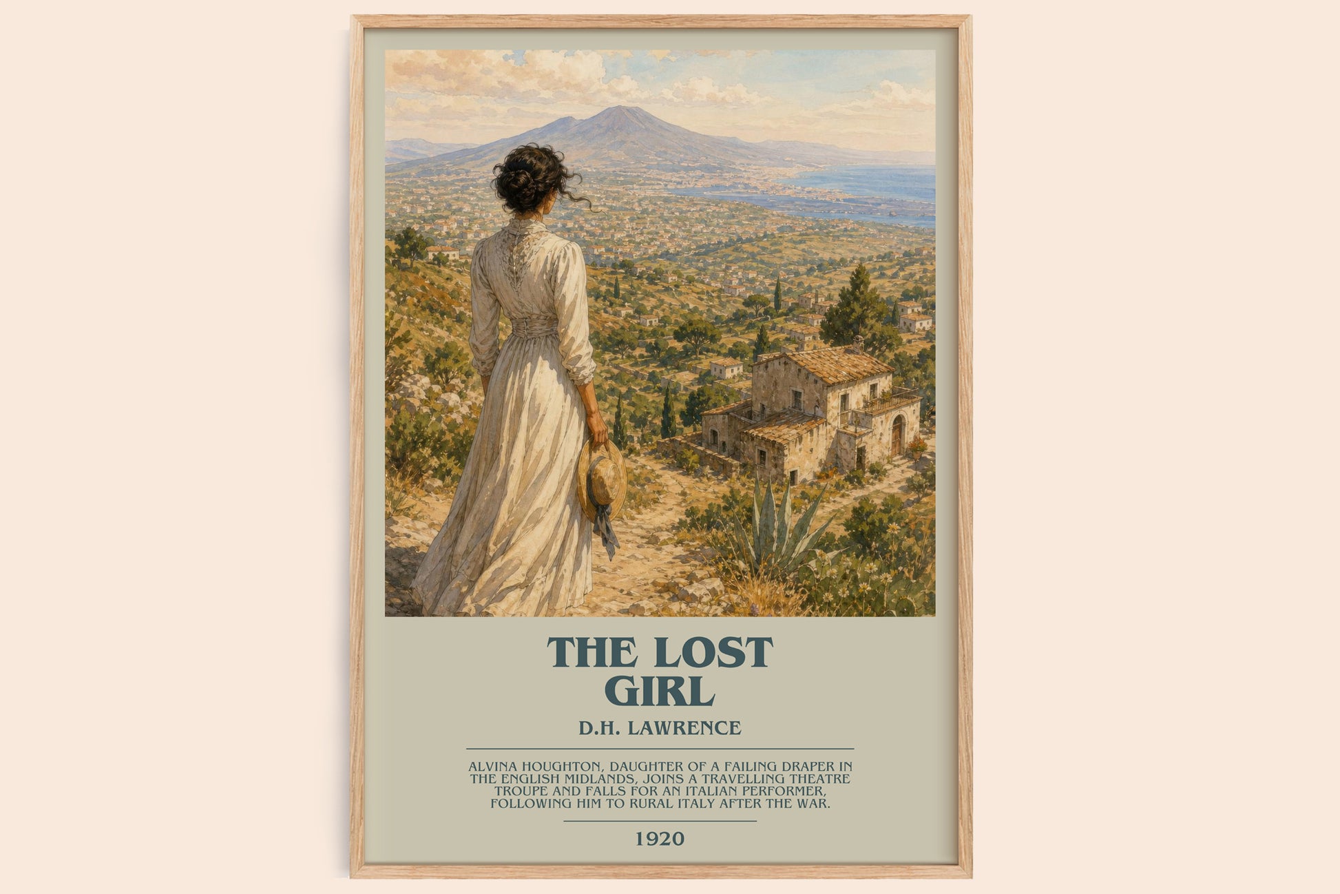 The Lost Girl bookish book poster by D.H. Lawrence – framed literary art print
