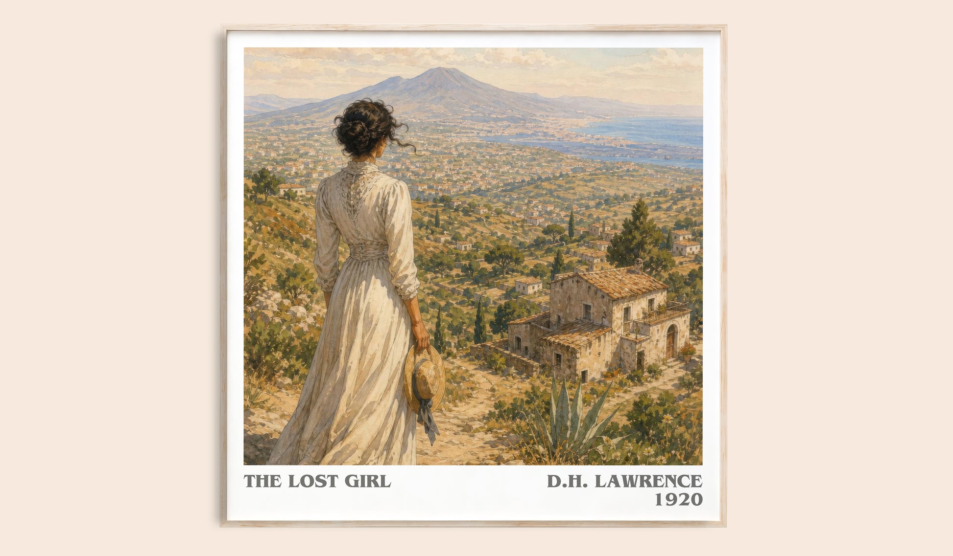 The Lost Girl literary book poster by D.H. Lawrence – framed literary art print