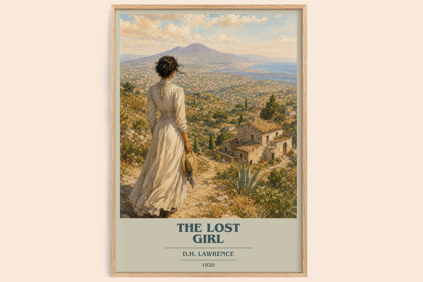 The Lost Girl book cover book poster by D.H. Lawrence – framed literary art print