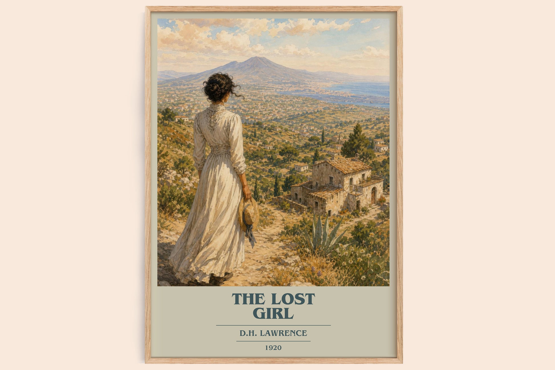 The Lost Girl book cover book poster by D.H. Lawrence – framed literary art print