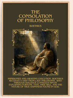 The Consolation of Philosophy Minimalist Book Poster by Boethius – book poster