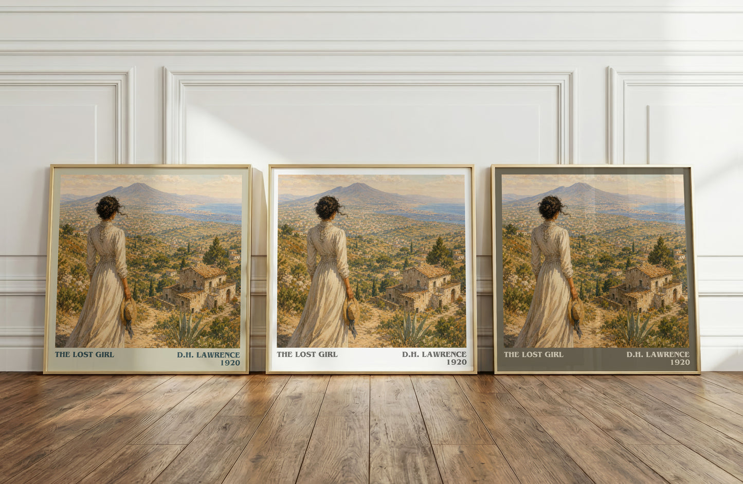 The Lost Girl literary art print colour and style options – D.H. Lawrence book art