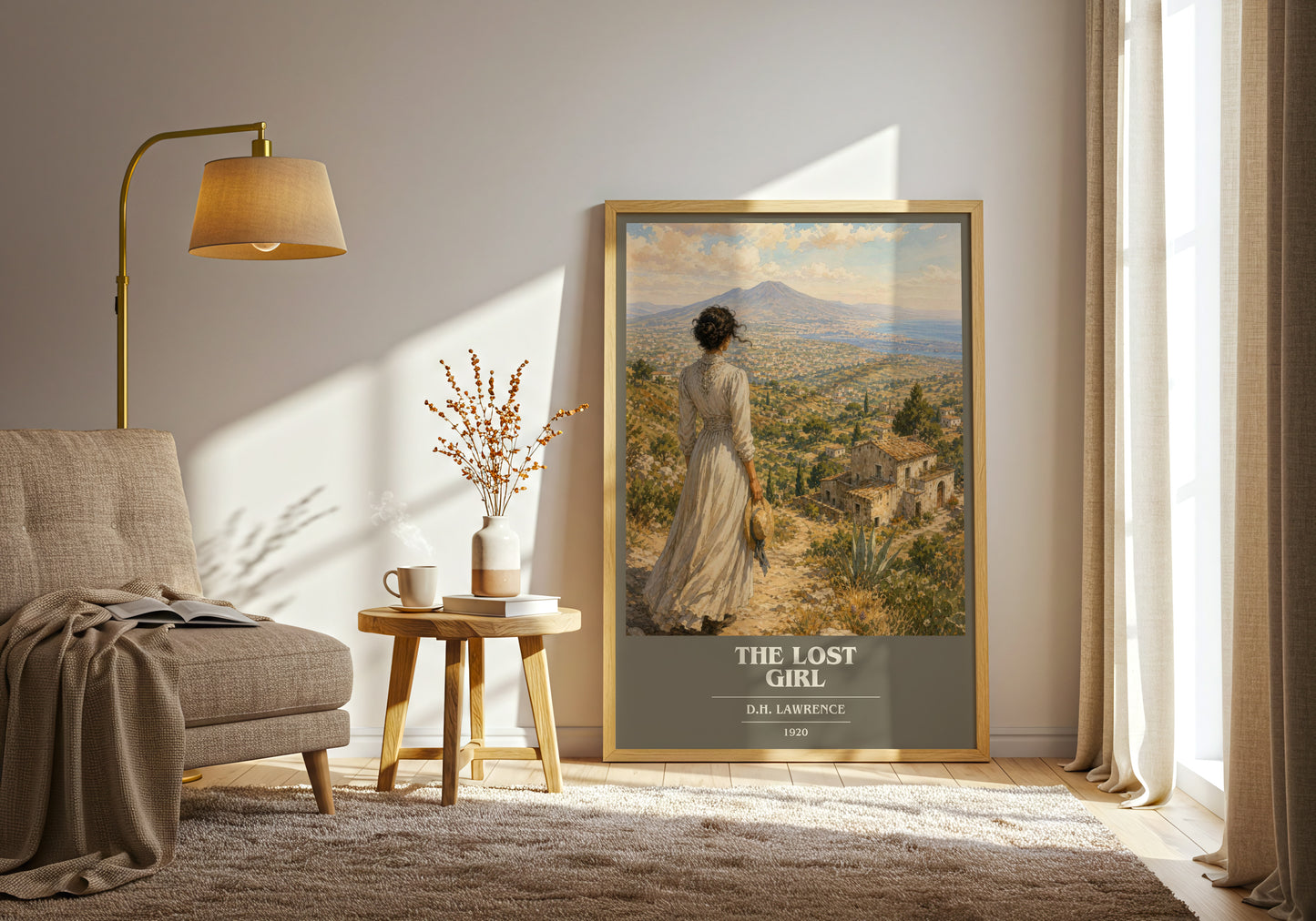 The Lost Girl book cover print on bookshelf – D.H. Lawrence fan gift