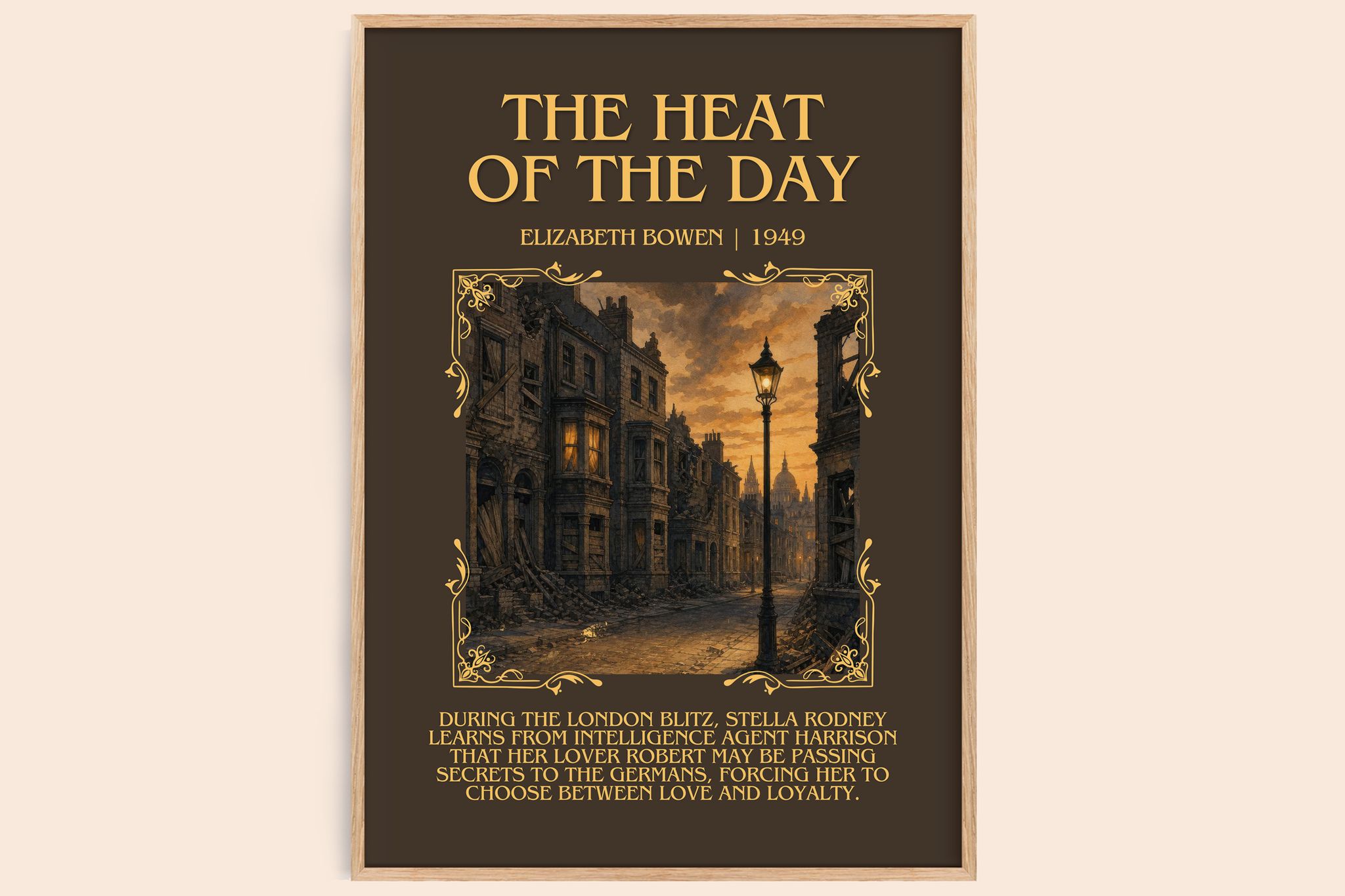 The Heat of the Day Minimalist Book Poster by Elizabeth Bowen