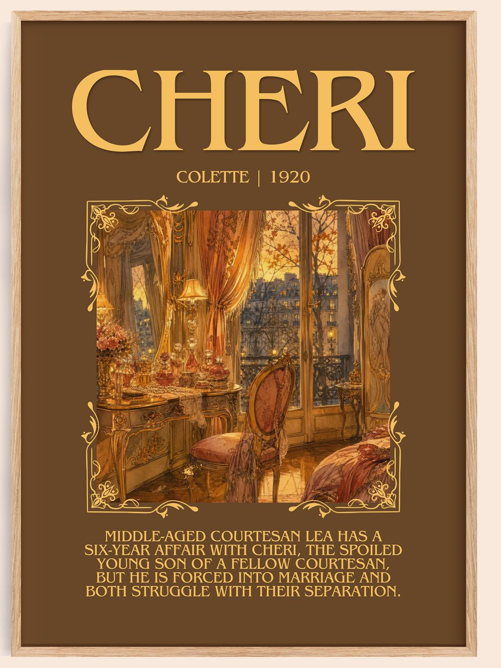 Cheri Minimalist Book Poster by Colette – book poster