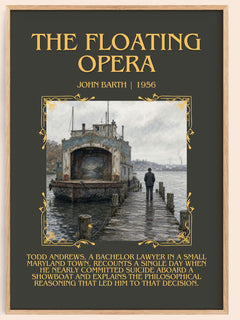 The Floating Opera Minimalist Book Poster by John Barth – book poster