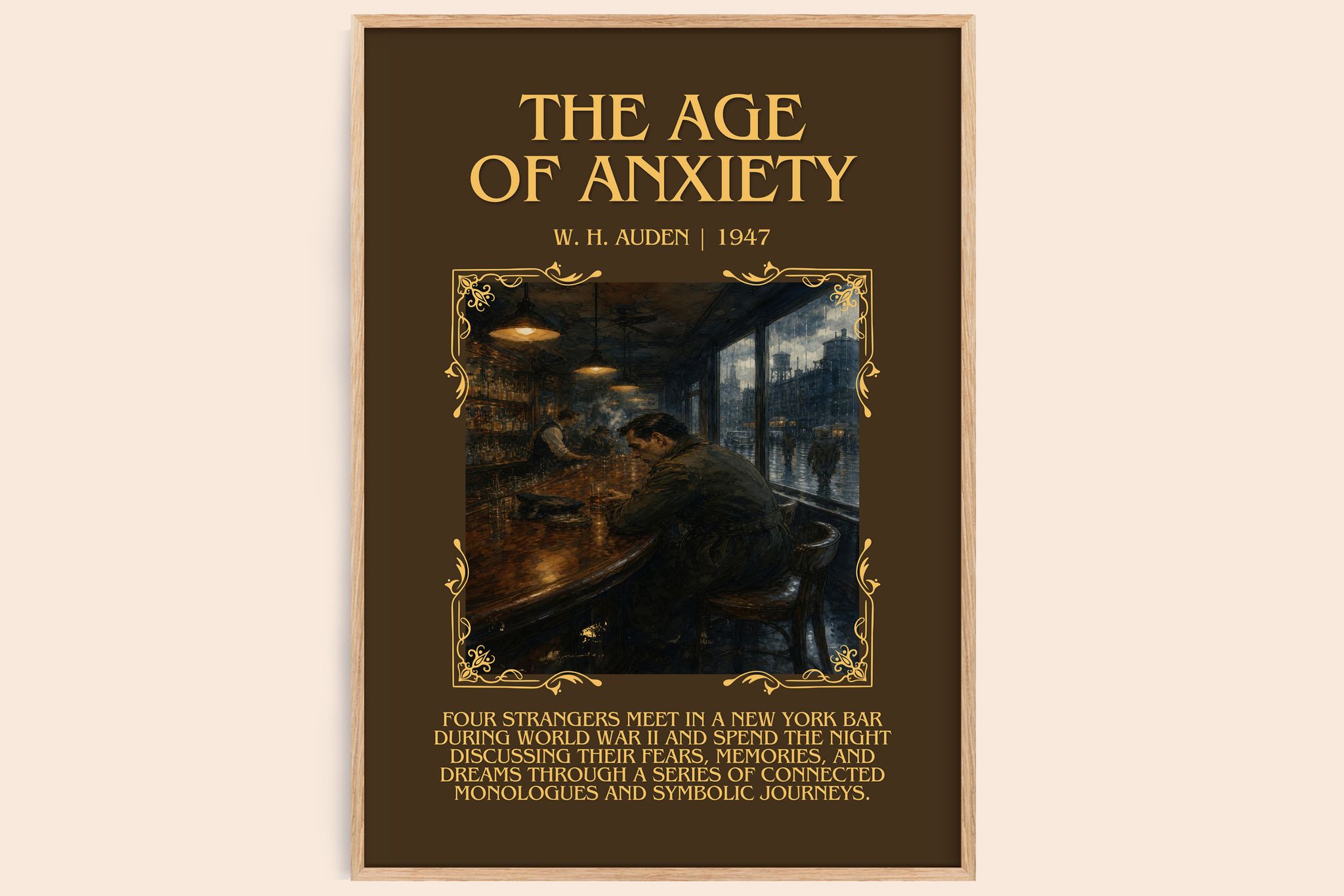 The Age of Anxiety Minimalist Book Poster by W. H. Auden