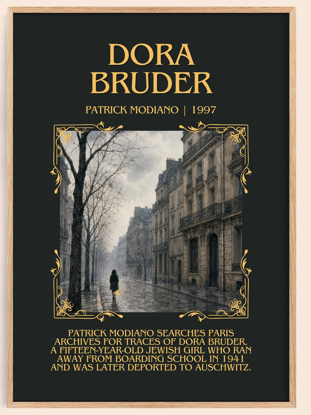 Dora Bruder Minimalist Book Poster by Patrick Modiano – book poster