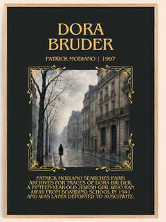 Dora Bruder Minimalist Book Poster by Patrick Modiano – book poster