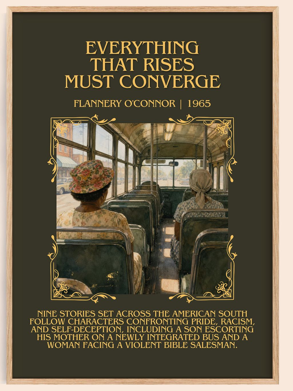 Everything That Rises Must Converge Minimalist Book Poster by Flannery O'Connor – book poster