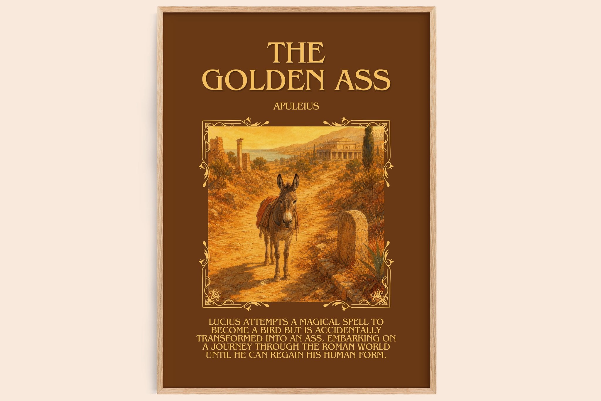 The Golden Ass Minimalist Book Poster by Apuleius