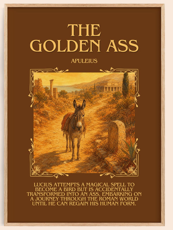 The Golden Ass Minimalist Book Poster by Apuleius – book poster