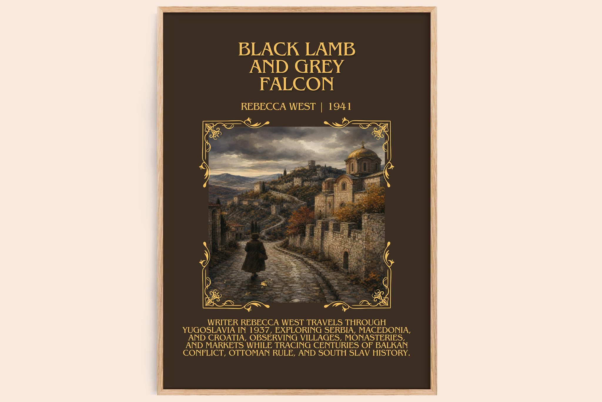 Black Lamb and Grey Falcon Minimalist Book Poster by Rebecca West