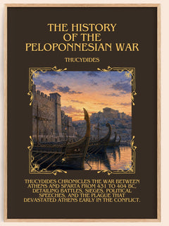 History of the Peloponnesian War Minimalist Book Poster by Thucydides – book poster