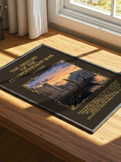History of the Peloponnesian War Minimalist Book Poster by Thucydides – print on a sunlit desk