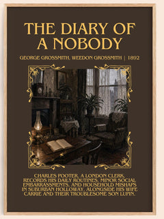 Diary of a Nobody Minimalist Book Poster by G. Grossmith – book poster