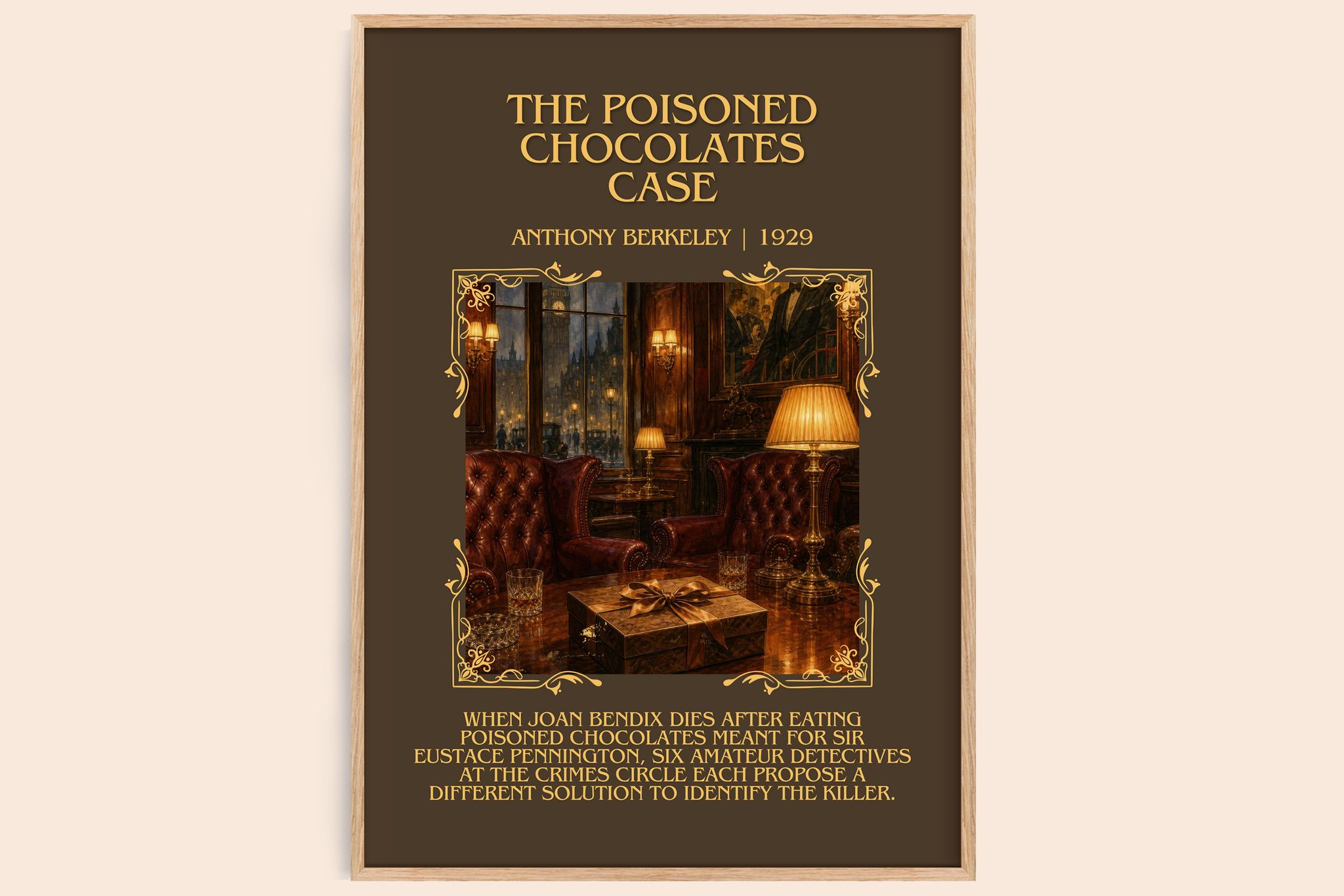 Poisoned Chocolates Case Minimalist Book Poster by Anthony Berkeley