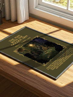 The Man with the Golden Arm Minimalist Book Poster by Nelson Algren – print on a sunlit desk