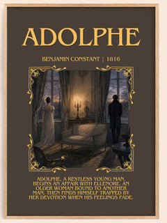 Adolphe Minimalist Book Poster by Benjamin Constant – book poster
