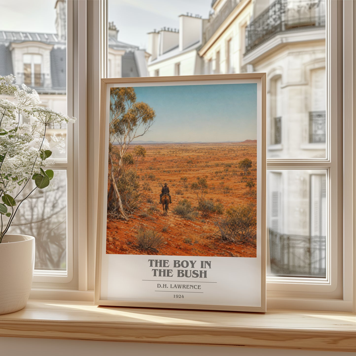 The Boy In The Bush book cover poster colour and style options – D.H. Lawrence book art