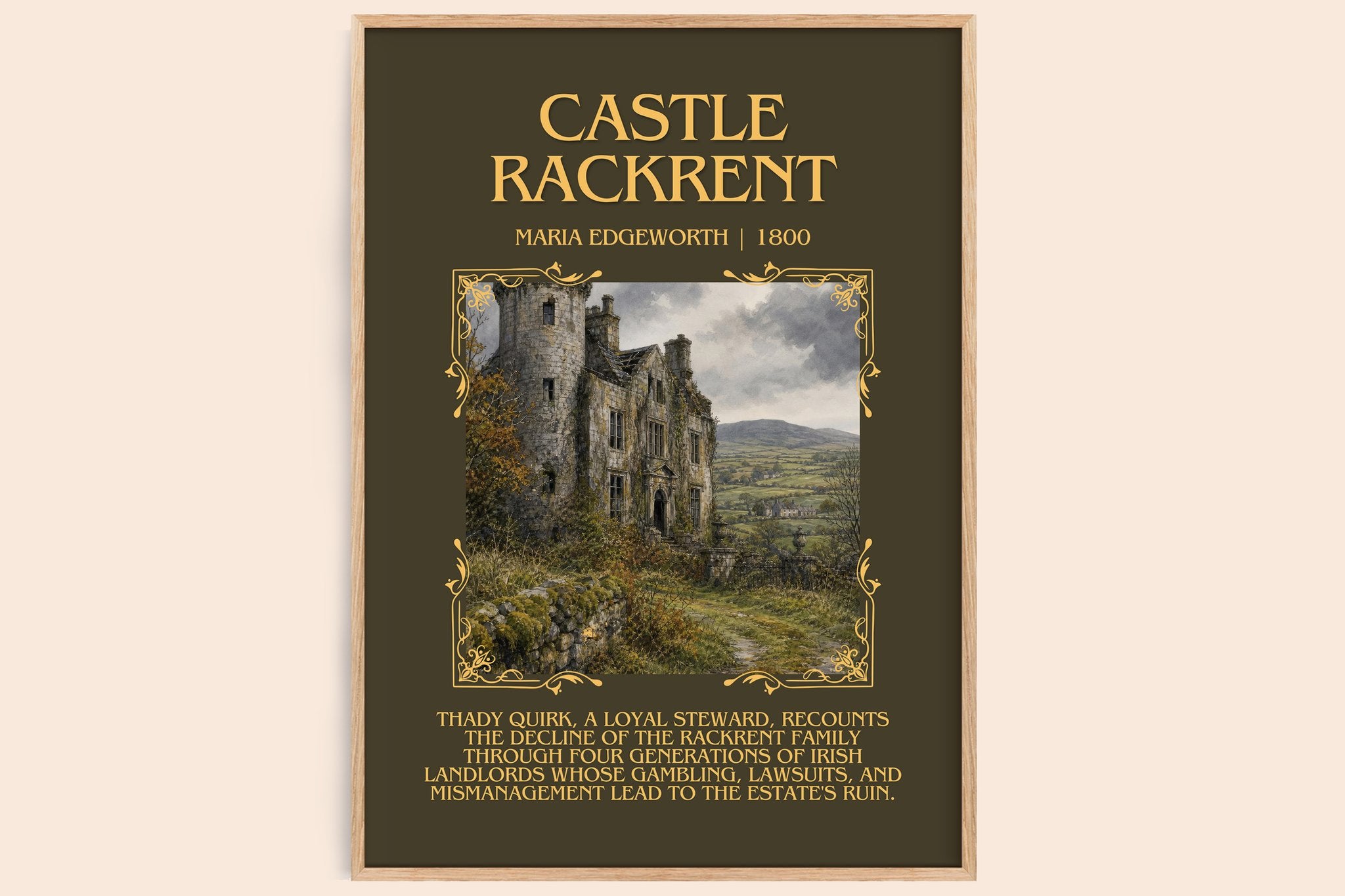 Castle Rackrent Minimalist Book Poster by Maria Edgeworth