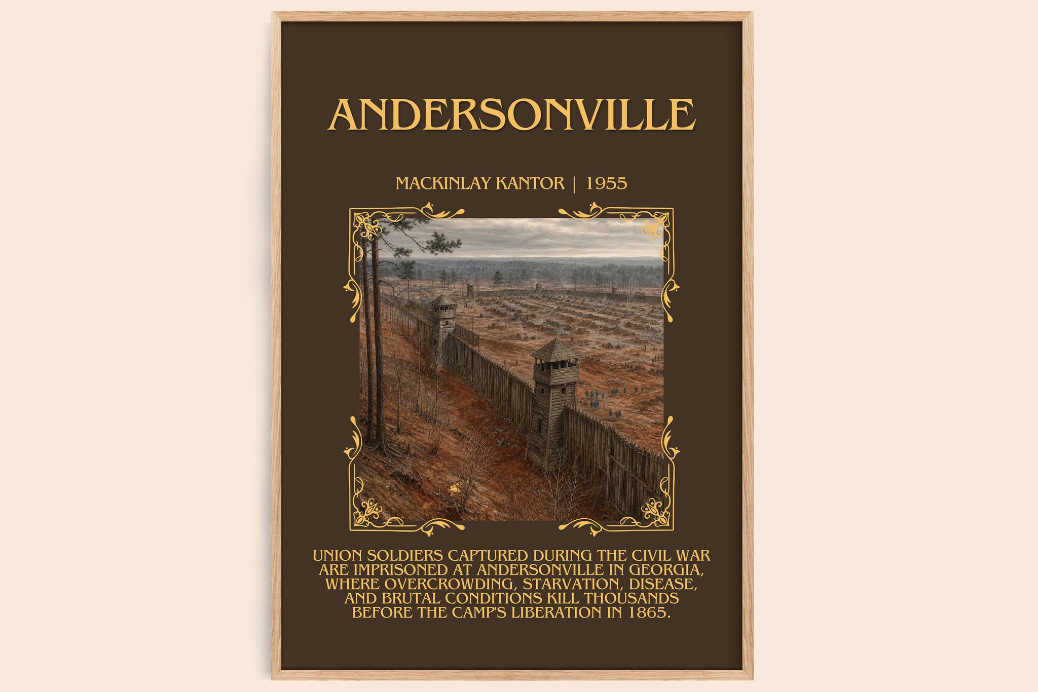 Andersonville Minimalist Book Poster by MacKinlay Kantor