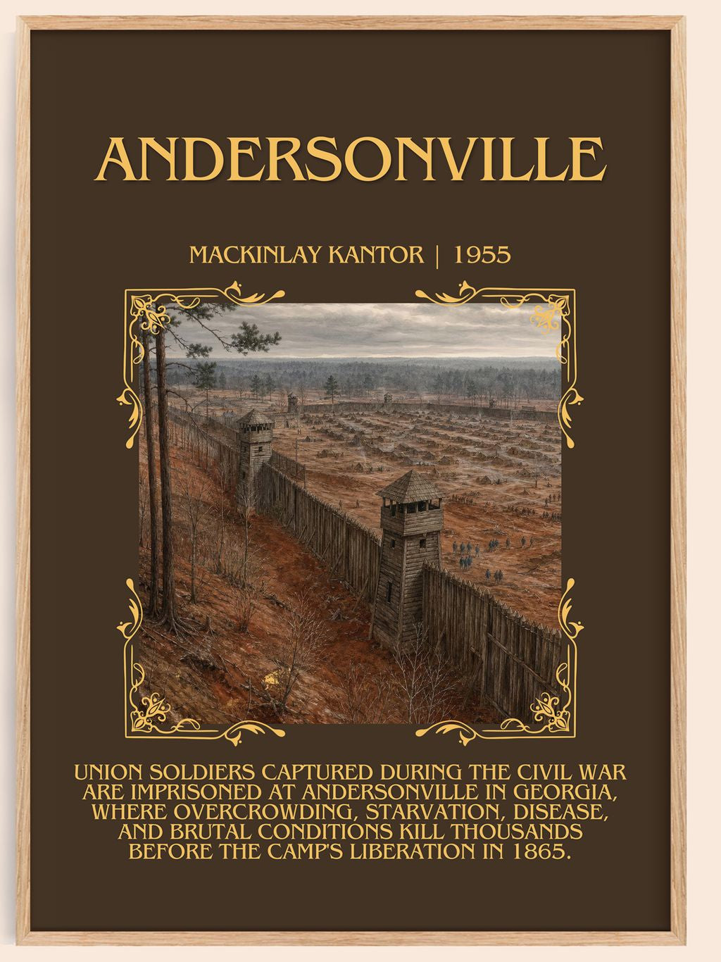 Andersonville Minimalist Book Poster by MacKinlay Kantor – book poster