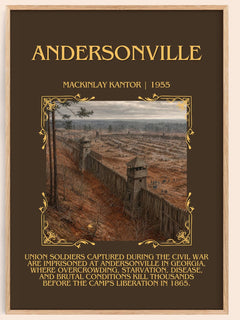 Andersonville Minimalist Book Poster by MacKinlay Kantor – book poster