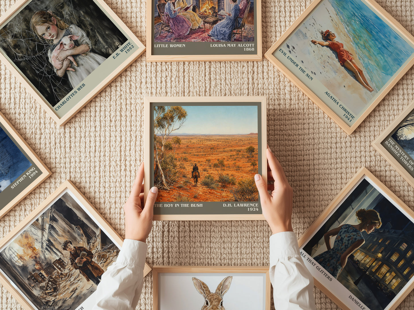 The Boy In The Bush literary book poster framed on wall – coming of age wall art