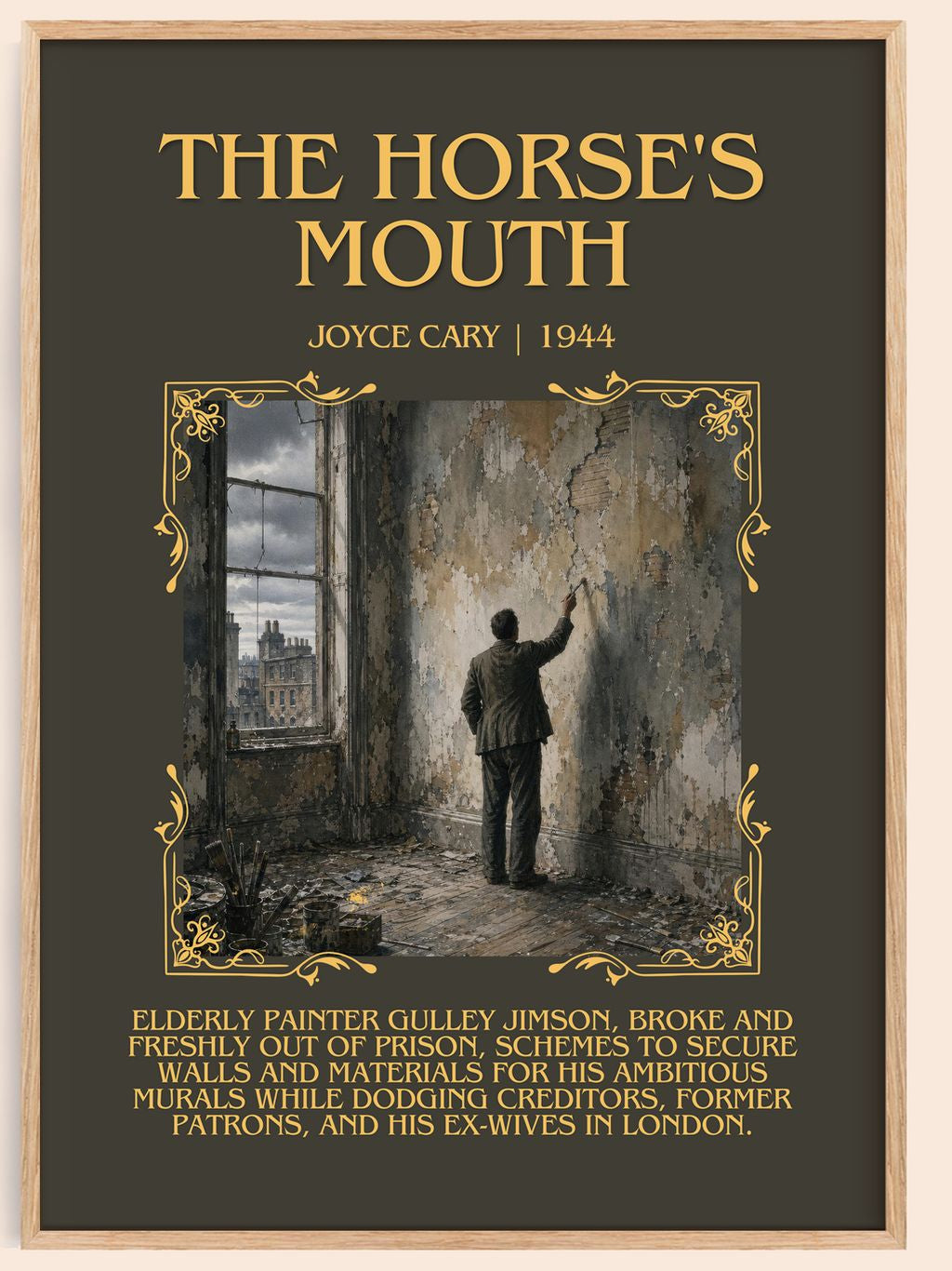 The Horse's Mouth Minimalist Book Poster by Joyce Cary – book poster