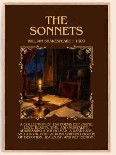 The Sonnets Minimalist Book Poster by William Shakespeare – book poster