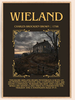 Wieland Minimalist Book Poster by Charles Brockden Brown – book poster