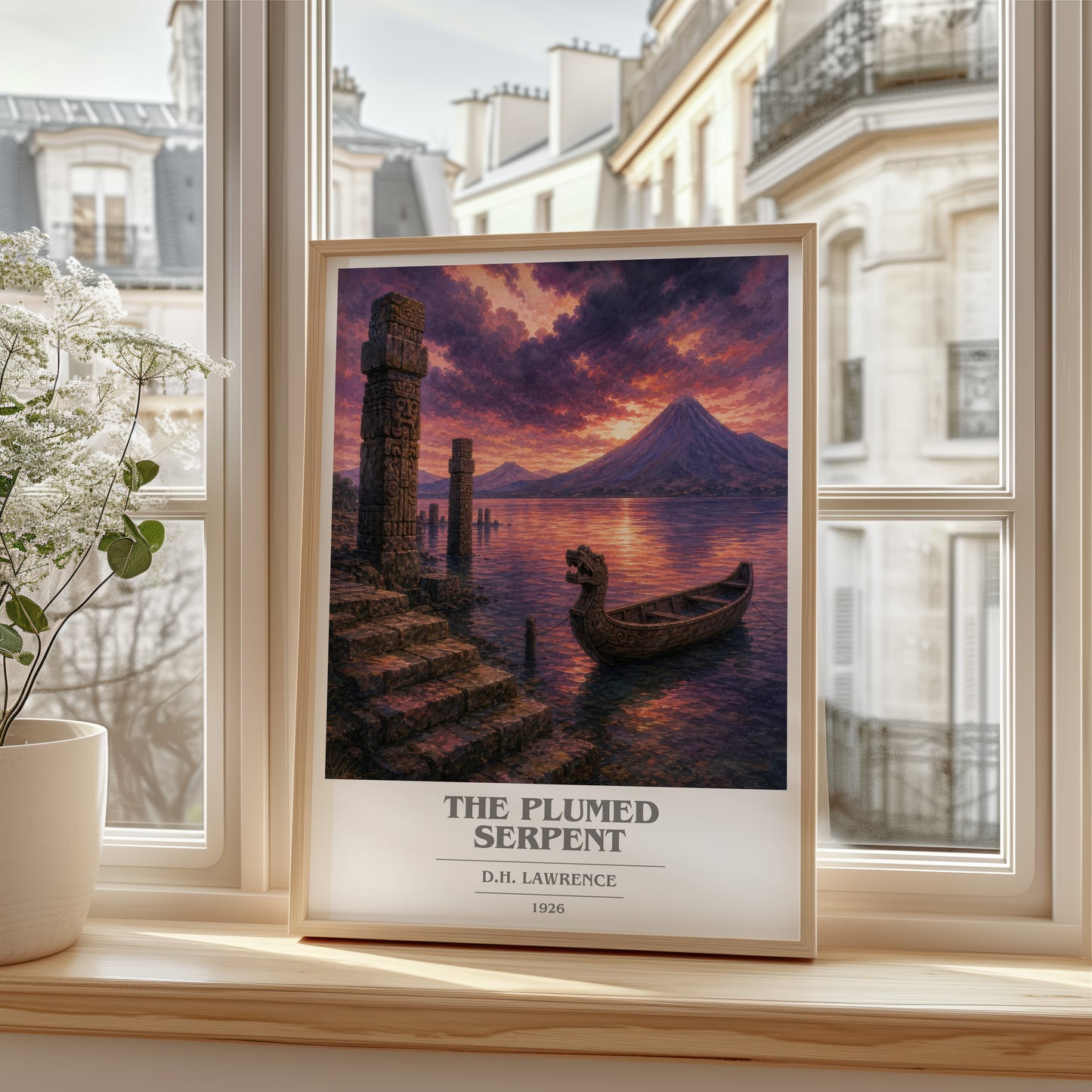 The Plumed Serpent book cover poster colour and style options – D.H. Lawrence book art