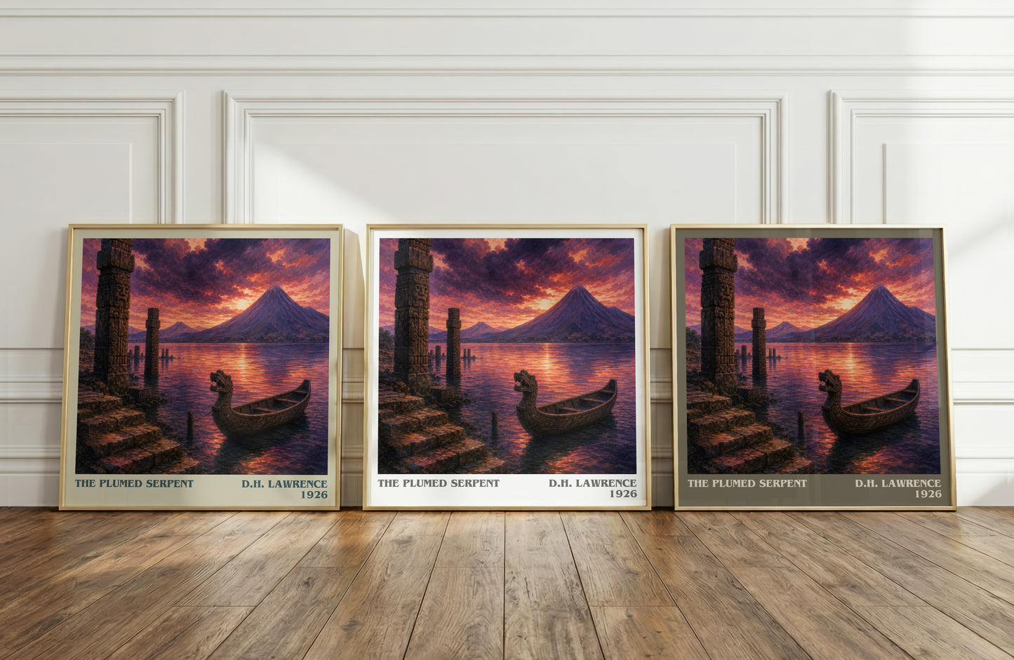 The Plumed Serpent literary art print colour and style options – D.H. Lawrence book art
