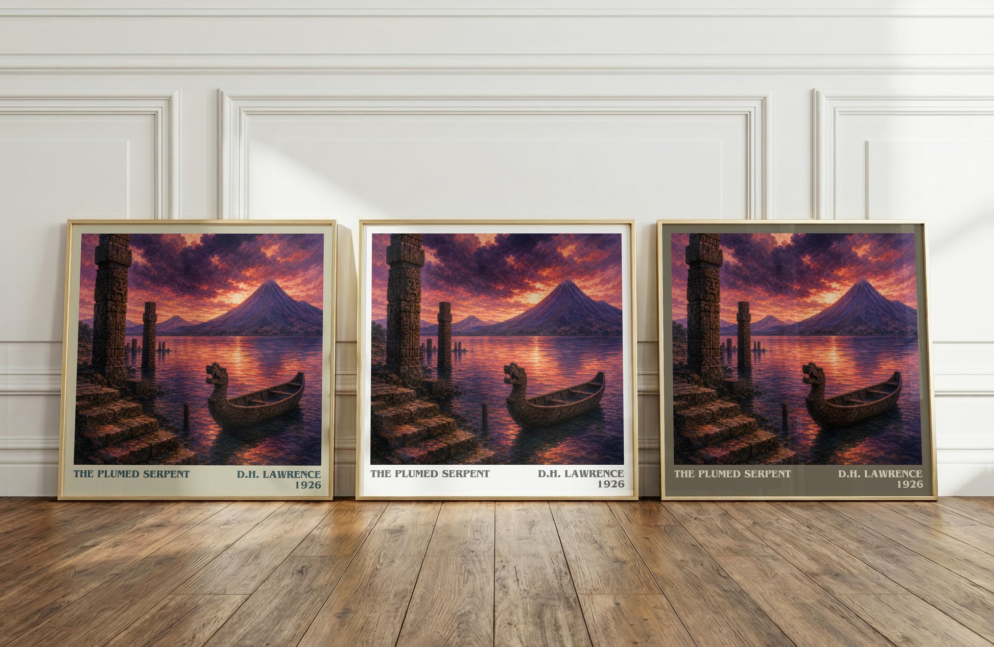 The Plumed Serpent literary art print colour and style options – D.H. Lawrence book art